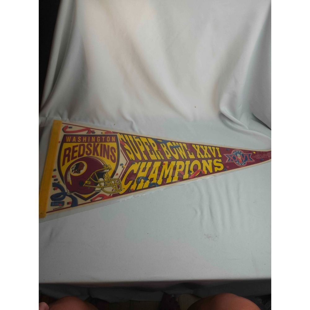 1992 Washington Redskins Super Bowl XXVI Champions Pennant WinCraft Felt Banner